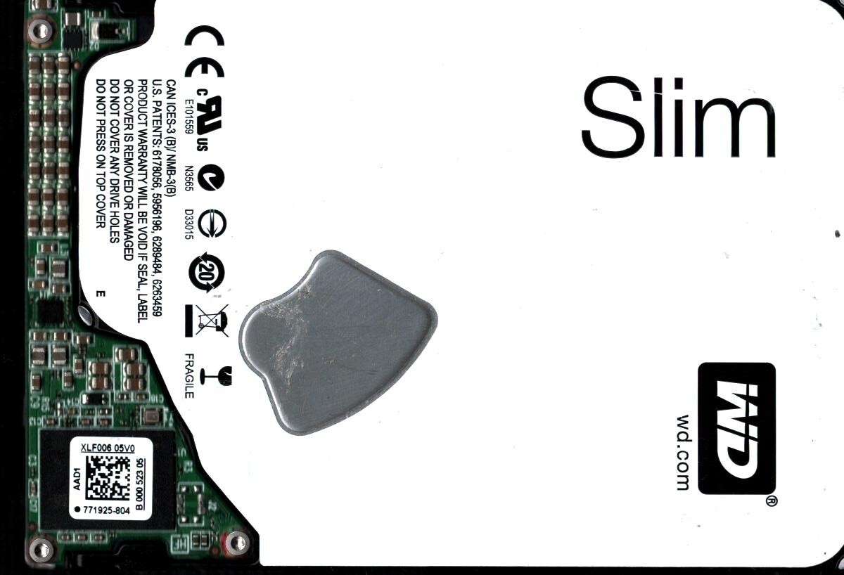 WD10S21X-24R1BT0 S/N:WX21A DCM:HVTJBV0 WESTERN DIGITAL 1TB MALAYSIA MAR 2015 - Image 2