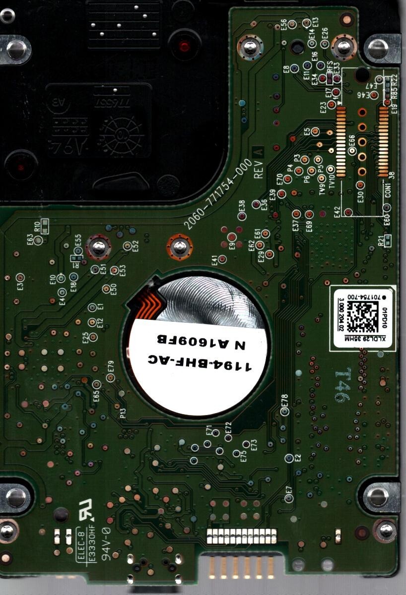 WD3200BMVV-11SXZS1 S/N:WXA1E DCM:EB0T2BN WESTERN DIGITAL 320GB MALAYSIA MAR 2012 - Image 2