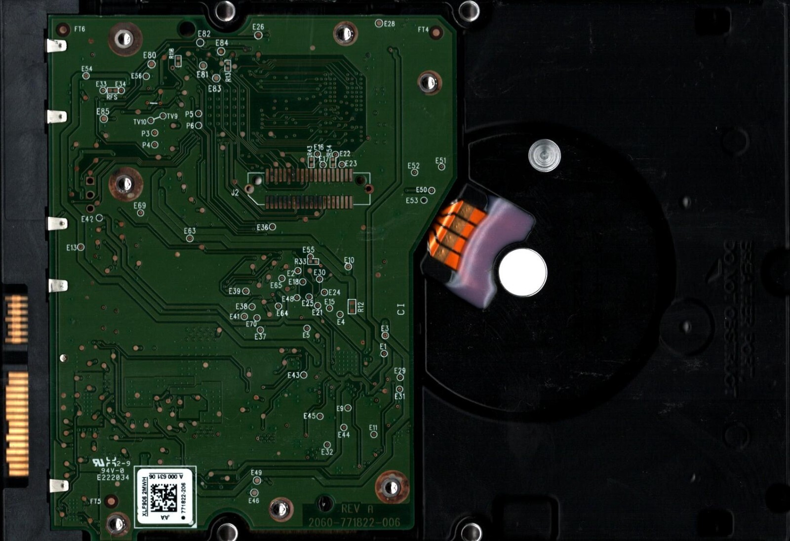 WD4001FFSX-68JNUN0 S/N:WMC13 DCM:HBNNNTJMA WESTERN DIGITAL 4TB MALAYSIA FEB 2016 - Image 2