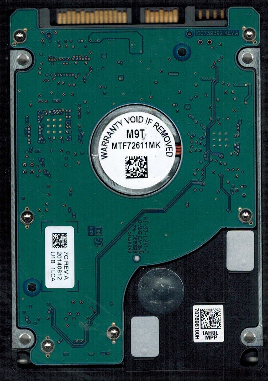 ST1500LM006 P/N: HN-M151RAD/AV1 S/N: S34QJ 2BC10006 SAMSUNG 1.5TB CHINA SEP 2014 - Image 2