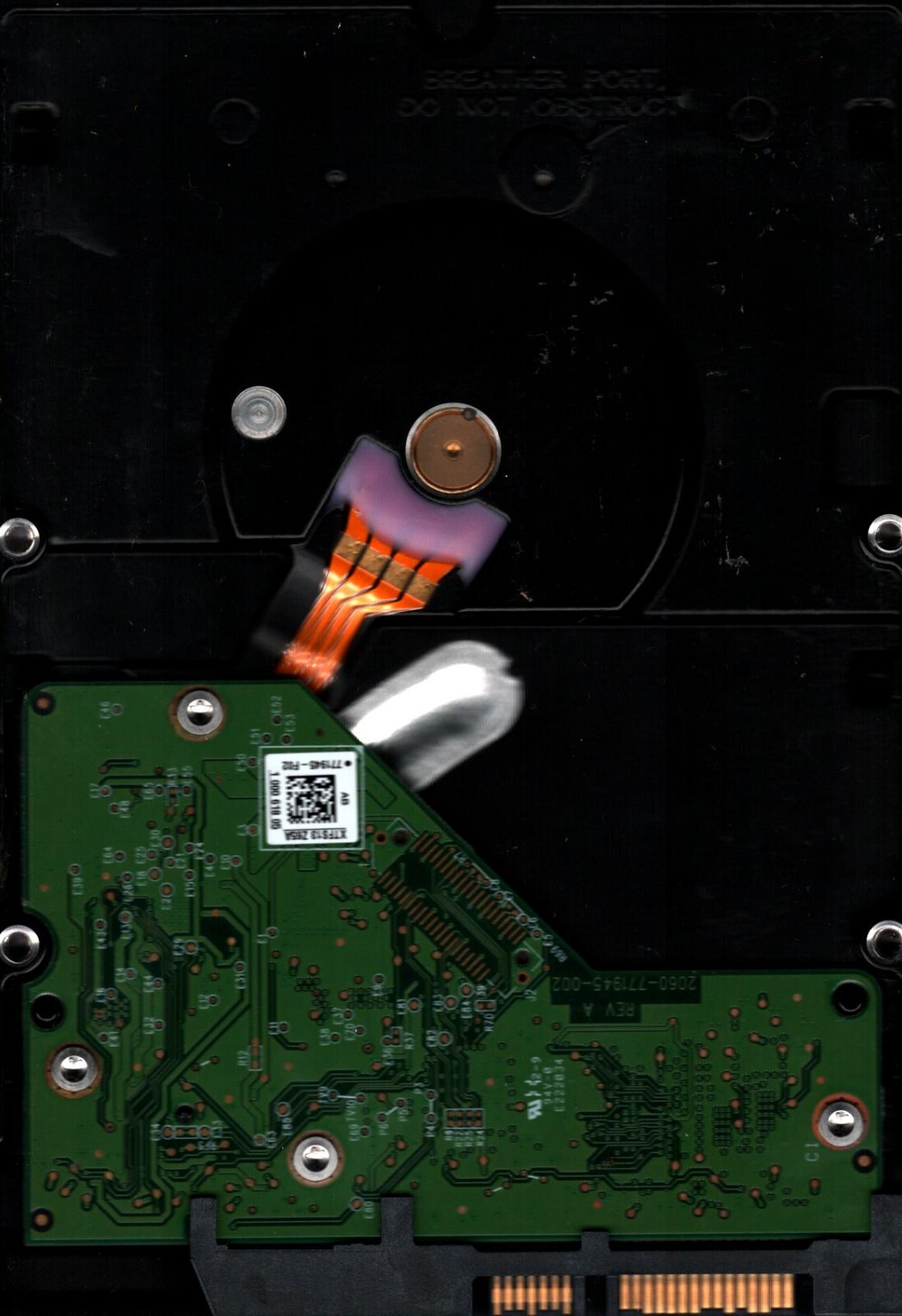 WD40EZRX-00SPEB0 S/N: WCC4E DCM:HARNNT2MAB WESTERN DIGITAL 4TB THAILAND NOV 2014 - Image 2