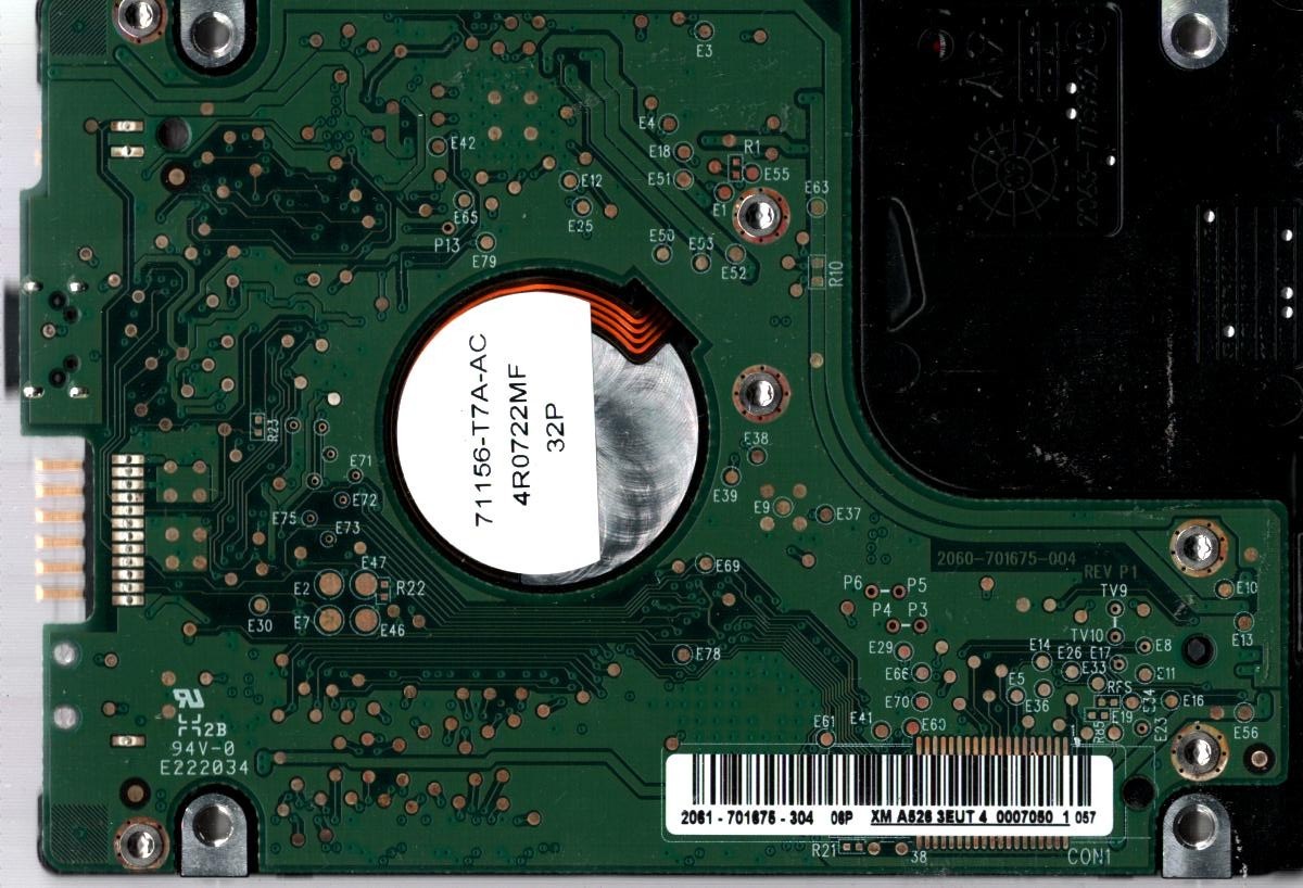 WD10TMVV-11BG7S0 S/N: WXB1A DCM: HBBVJBNN WESTERN DIGITAL 1TB THAILAND AUG 2010 - Image 2