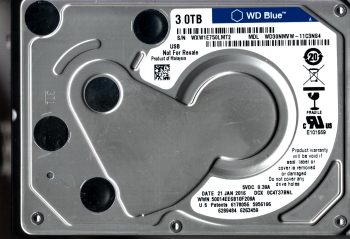 WD30NMVW-11C3NS4 S/N: WXW1E WESTERN DIGITAL 3TB MALAYSIA JAN 2016
