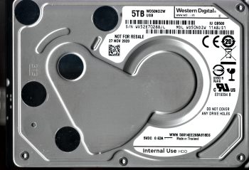 WD50NDZW-11A8JS1 S/N: WX52E WESTERN DIGITAL 5TB THAILAND NOV 2020