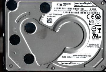 WD50NMZW-59BCBS1 S/N: WXD2D WESTERN DIGITAL 5TB THAILAND DEC 2021