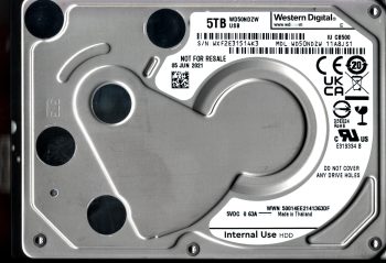WD50NDZW-11A8JS1 S/N: WXF2E WESTERN DIGITAL 5TB THAILAND JUN 2021