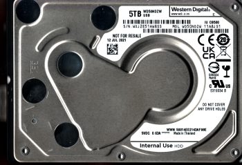 WD50NDZW-11A8JS1 S/N: WXJ2E WESTERN DIGITAL 5TB THAILAND JUL 2021