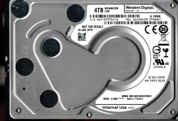 WD40NDZM-59PW8S1 S/N: WXP1E WESTERN DIGITAL 4TB THAILAND JAN 2020